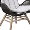 Armen Living King Indoor Outdoor Lounge Chair in Light Eucalyptus Wood with Charcoal Rope and Gray Cushion LCKGCHCHR - alternate 3